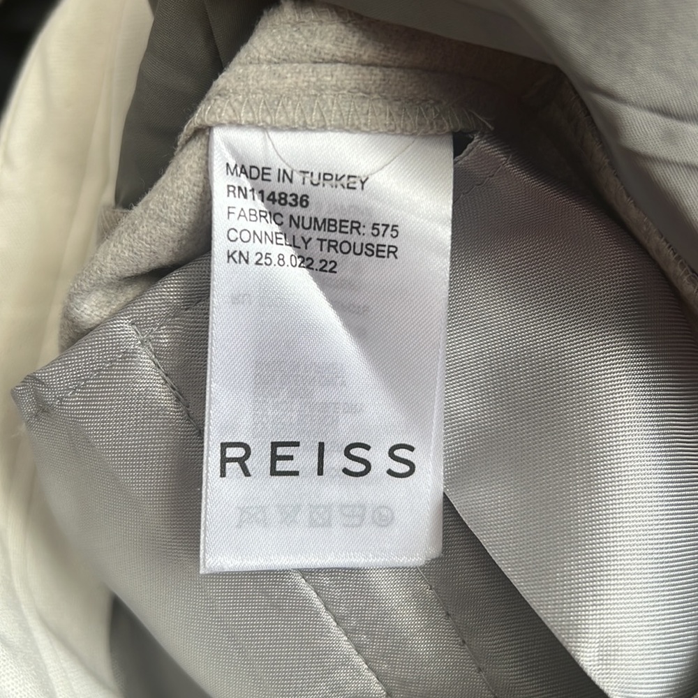 Reiss Connelly Flannel Wool Pant Trousers US Size 2 UK Size 6 - Picture 11 of 12